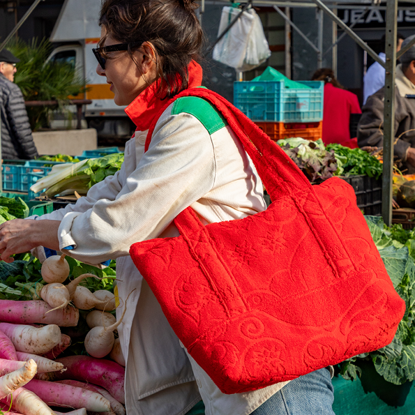 CAPARICA ZIP EPONGE-ROUGE